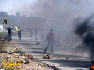 إصابة مواطن بقنبلة غاز والعشرات بالاختناق في مسيرة بلعين