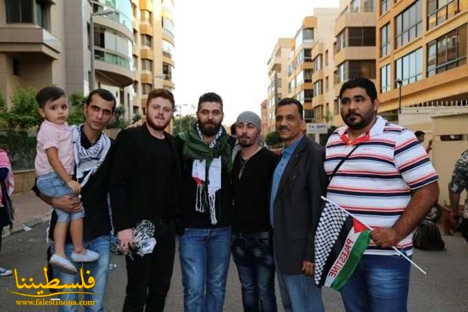 الحراك اللبناني ينظم وقفة تضامنية مع الشعب الفلسطيني في بيروت