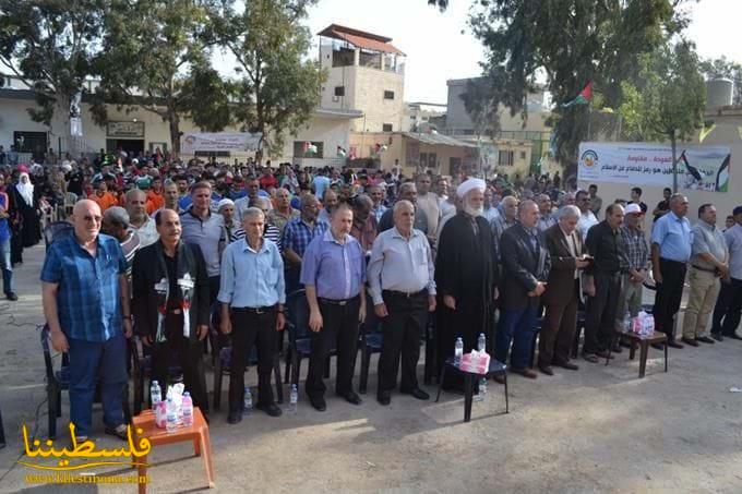 مهرجان جماهيري بذكرى النكبة في مخيم الرشيدية