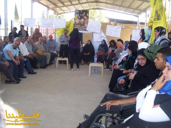 لقاء وطني شعبي في خيمة إعتصام اللجان الشعبية تضامناً مع الأسرى في عين الحلوة