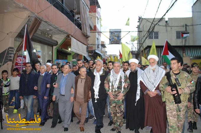 مسيرةٌ جماهيريةٌ حاشدةٌ في البص دعماً للقدس في ذكرى انطلاقة الثَّورة الفلسطينية