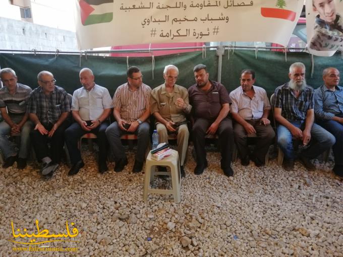 شناعة من خيمة الكرامة في البداوي: شعبنا اللاجئ في لبنان متمسّكٌ بالعودة إلى فلسطين، ولكن من حقّه أن يعيش بكرامة