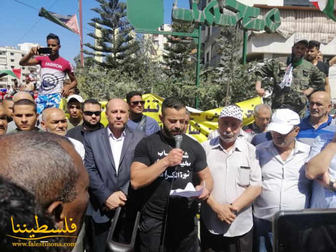 مسيرةٌ حاشدةٌ تجوب مخيّم البداوي في جمعة الغضب الرابعة "جمعة الشهيد حسين علاء الدين"
