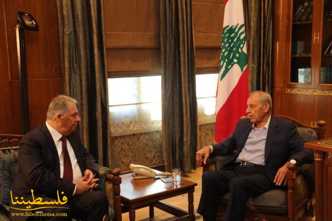 السفير دبور يبحث مع بري والعريضي أوضاع أبناءِ شعبِنا في لبنان