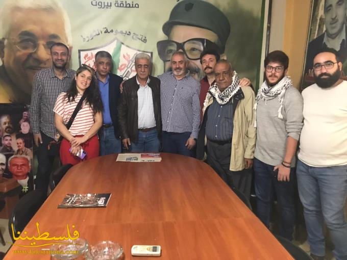 أمين سر حركة "فتح" في بيروت يستقبل أمين عام حزب العمّال الاشتراكي الأرجنتيني