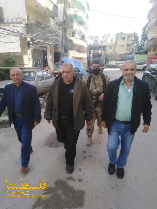 جولة لقائد قوات الأمن الوطني في الشَّمال برفقة  أمين سر الفصائل  والعميد حمدان  في مخيَّم البداوي
