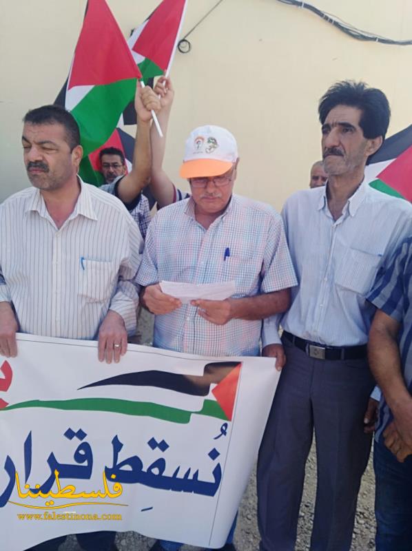 الفصائل الفلسطينية واللجنة الشعبية تعتصمُ في مخيَّم نهر البارد رفضًا لقرار الضمِّ