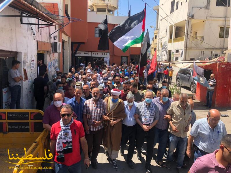 مسيرةٌ جماهيريةٌ في مخيّم الجليل استنكارًا لاتفاق التطبيع الثلاثي الأميركي الصهيوني الإماراتي