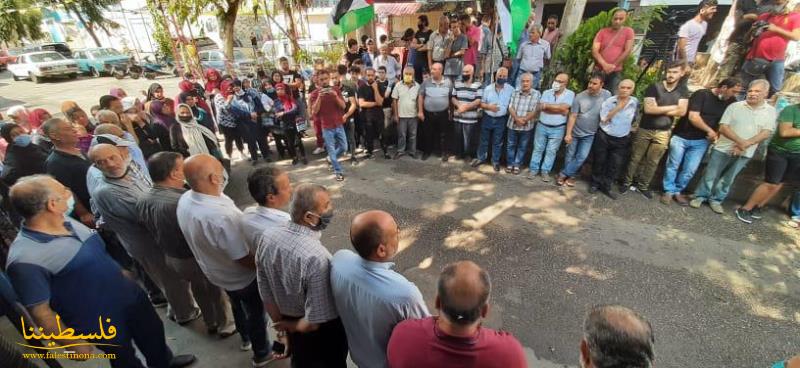 (تحت المقال - 4) - اعتصامٌ جماهيريٌّ في مخيّم عين الحلوة رفضًا واستنكارًا للتطبيع العربي مع الاحتلال الإسرائيلي