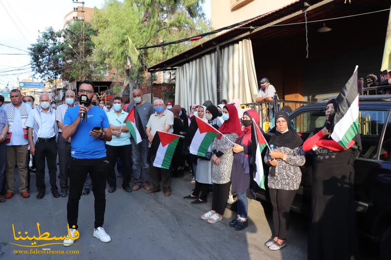 (تحت المقال - 4) - اعتصامٌ في مخيّم البرج الشمالي رفضًا واستنكارًا للتطبيع المجاني مع العدو الصهيوني