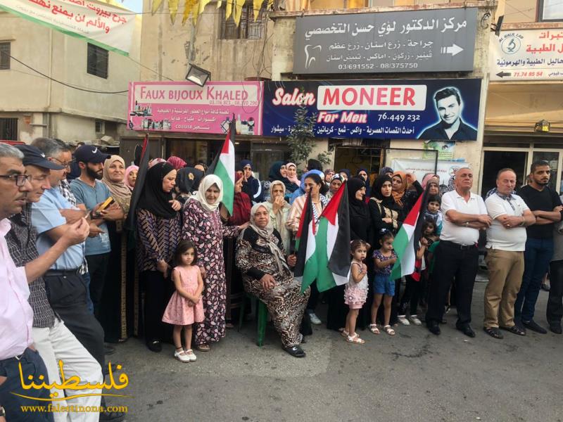 اعتصامٌ جماهيريٌّ في مخيّم الجليل رفضًا واستنكارًا لتوقيع الاتفاق الإماراتي-البحريني مع الاحتلال الإسرائيلي