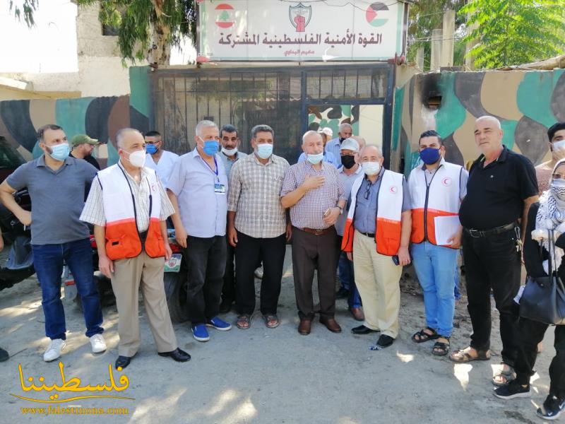 حملة توعية وإرشادات للحماية من جائحة كورونا في مخيم البداوي