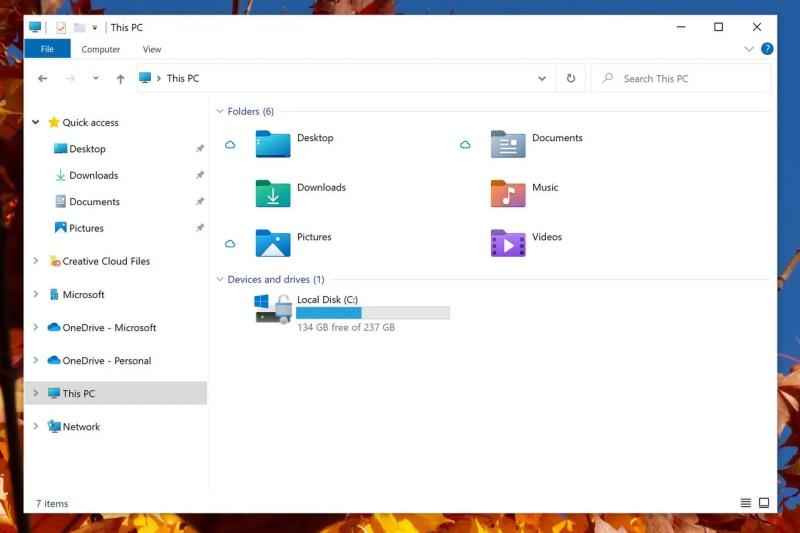 ويندوز 10 يحصل على أيقونات File Explorer جديدة