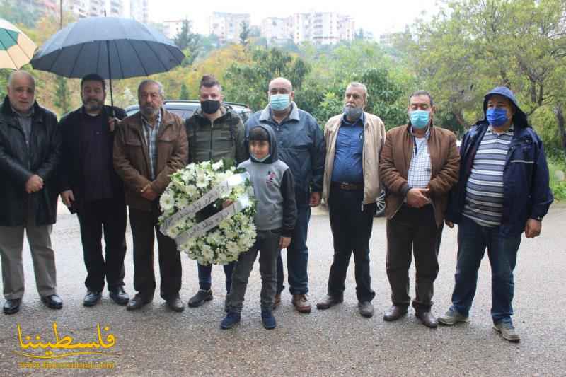 (تحت المقال - 2) - قيادة حركة "فتح" في منطقة صيدا تُكلّل ضريح الشهيد العميد فتحي زيدان (الزورو) بالورد في الذكرى الخامسة لاستشهاده