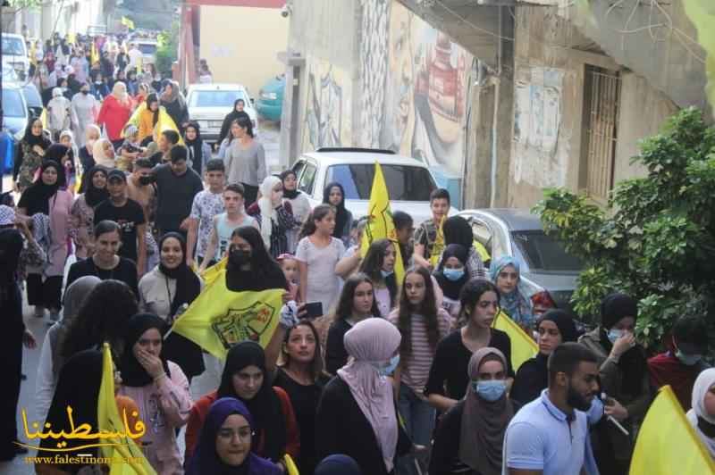 (تحت المقال - 38) - حركة "فتح" - قيادة منطقة صيدا تُنظّم مسيرةً جماهيريةً في مخيّم الميّة وميّة دعمًا وتأييدًا للشرعية الفلسطينية