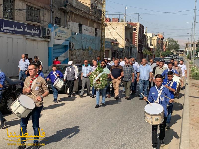 الفصائل الفلسطينية واللِّجان الشّعبية تزور مدافن الشهداء في مخيم الجليل