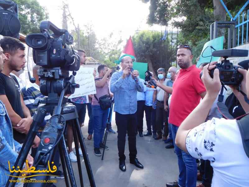 اعتصامٌ حاشدٌ للجان الشعبية والاتحاد العام لطلبة فلسطين في مركز تدريب سبلين للمطالبة بإعادة افتتاح المنامة