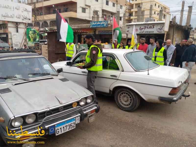 حراك الياسر الفلسطيني يقيم حواجز محبّة في مخيّم نهر البارد ابتهاجًا بتحرير الأسير البطل محمد ربيع خليفة