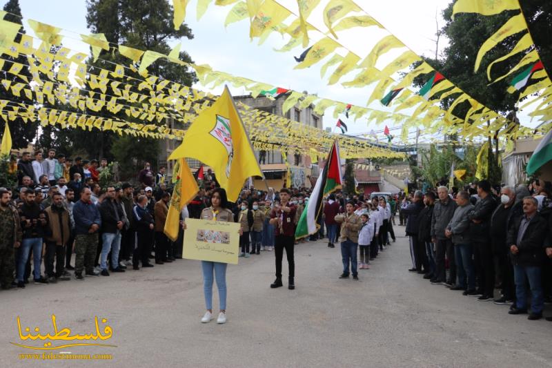 حركة "فتح"- شعبة البص توقد شعلة انطلاقتها السَّابعة  الخمسون في احتفالٍ واستعراضٍ حاشدٍ