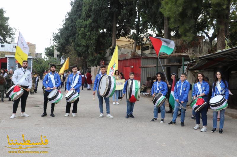 حركة "فتح"- شعبة البص توقد شعلة انطلاقتها السَّابعة  الخمسون في احتفالٍ واستعراضٍ حاشدٍ