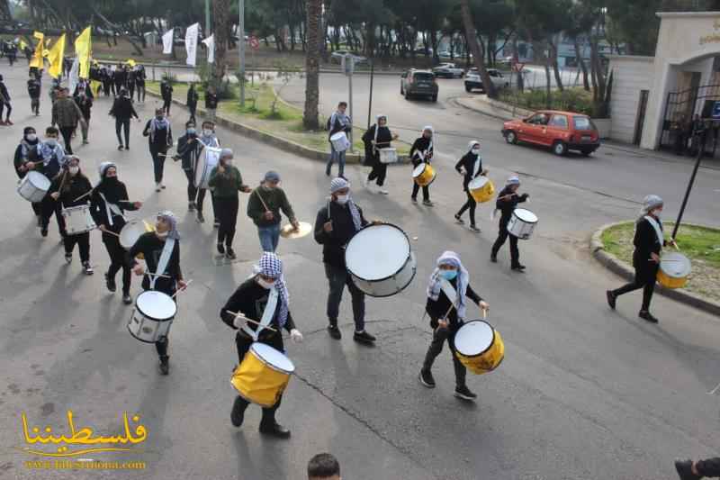 حركة "فتح" - منطقة صيدا تنظّم مسيرةً حاشدةً وضخمةً بمناسبة الذكرى السنوية السابعة والخمسين لانطلاقتها