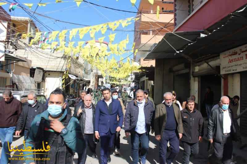 لجنة الحوار اللبناني الفلسطيني تجول في مخيّم عين الحلوة بمؤازرة الأمن الوطني الفلسطيني والقوة المشتركة