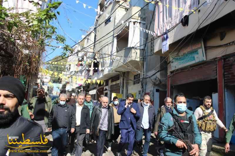 لجنة الحوار اللبناني الفلسطيني تجول في مخيّم عين الحلوة بمؤازرة الأمن الوطني الفلسطيني والقوة المشتركة