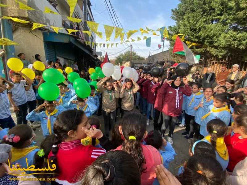 حركة "فتح" - الشعبة الغربية تزرع شجرتَي ليمون  في ذكرى يوم الأرض الفلسطيني في مخيّم مارالياس