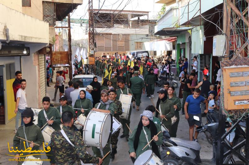 (تحت المقال - 35) - حركة "فتح" ومؤسَّسة الأشبال والفتوة في مخيَّم البرج الشَّمالي تنظِّمان مسيرةً حاشدةً دعمًا لأهلنا في القدس وجنين