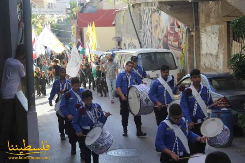 (تحت المقال - 28) - "فتح" و"م.ت.ف" تحيي عيد الأضحى بمسيرة استعراضية وتكليل النصب التذكاري للشهداء بالورد في مخيّم الميّة وميّة