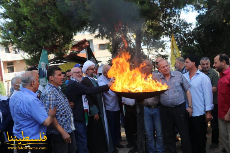 حركة "فتح" في صور تشارك جبهة النِّضال في إيقاد شعلة انطلاقتها الخامسة والخمسين