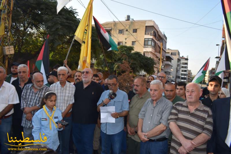 (تحت المقال - 6) - وقفة دعم وتأييد للحقوق الفلسطينية وللسّيد الرئيس محمود عباس في مخيم برج البراجنة