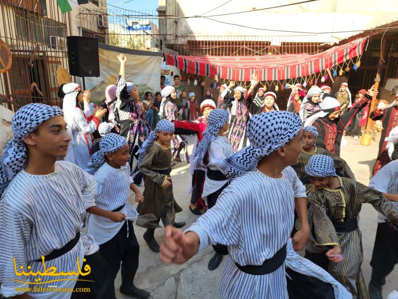 المكتب الحركي الفني في منطقة صيدا يحيي يوم التراث الفلسطيني بمهرجانٍ تراثيٍّ في عين الحلوة