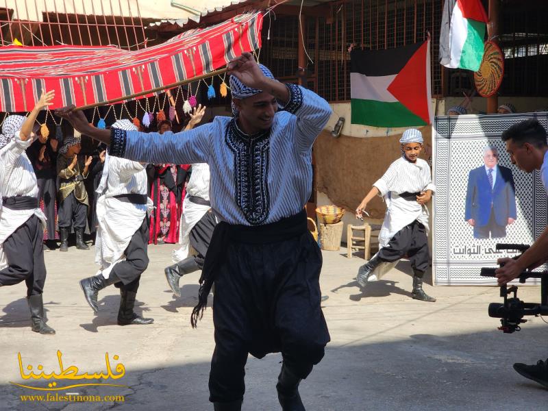 المكتب الحركي الفني في منطقة صيدا يحيي يوم التراث الفلسطيني بمهرجانٍ تراثيٍّ في عين الحلوة