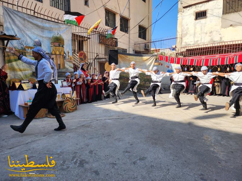 المكتب الحركي الفني في منطقة صيدا يحيي يوم التراث الفلسطيني بمهرجانٍ تراثيٍّ في عين الحلوة