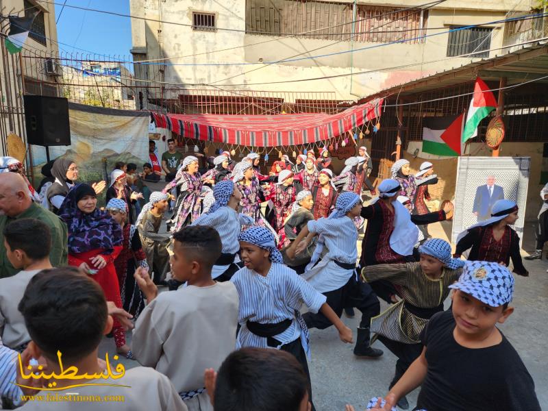 المكتب الحركي الفني في منطقة صيدا يحيي يوم التراث الفلسطيني بمهرجانٍ تراثيٍّ في عين الحلوة