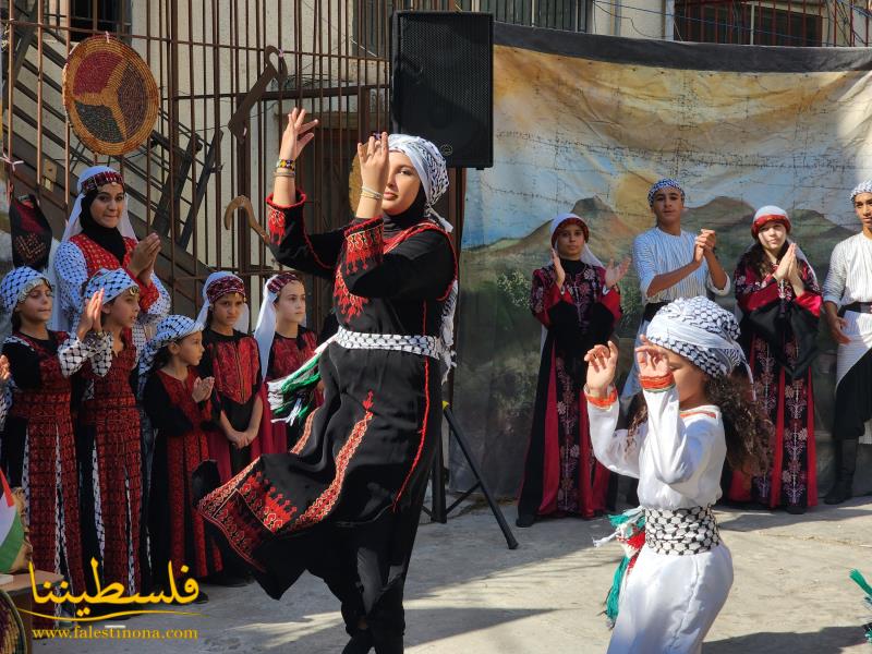 المكتب الحركي الفني في منطقة صيدا يحيي يوم التراث الفلسطيني بمهرجانٍ تراثيٍّ في عين الحلوة