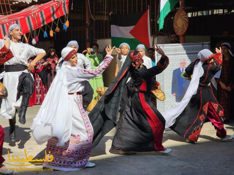 المكتب الحركي الفني في منطقة صيدا يحيي يوم التراث الفلسطيني بمهرجانٍ تراثيٍّ في عين الحلوة