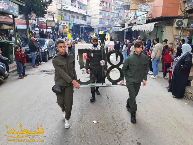 طوفانٌ جماهيريٌّ في مخيّم البداوي إحياءً للذكرى الـ٥٨ لانطلاقة الثورة الفلسطينية وحركة "فتح"