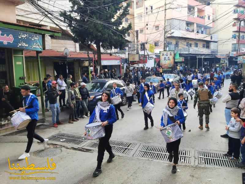 طوفانٌ جماهيريٌّ في مخيّم البداوي إحياءً للذكرى الـ٥٨ لانطلاقة الثورة الفلسطينية وحركة "فتح"