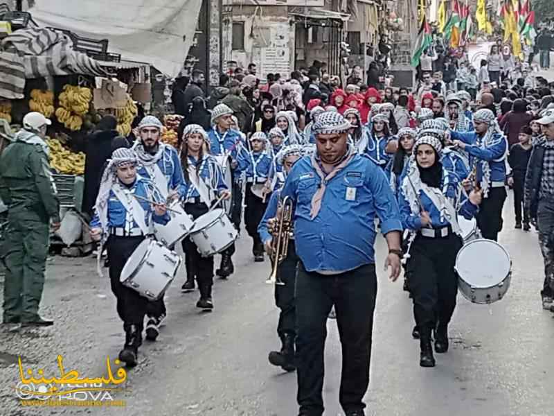 طوفانٌ جماهيريٌّ في مخيّم البداوي إحياءً للذكرى الـ٥٨ لانطلاقة الثورة الفلسطينية وحركة "فتح"