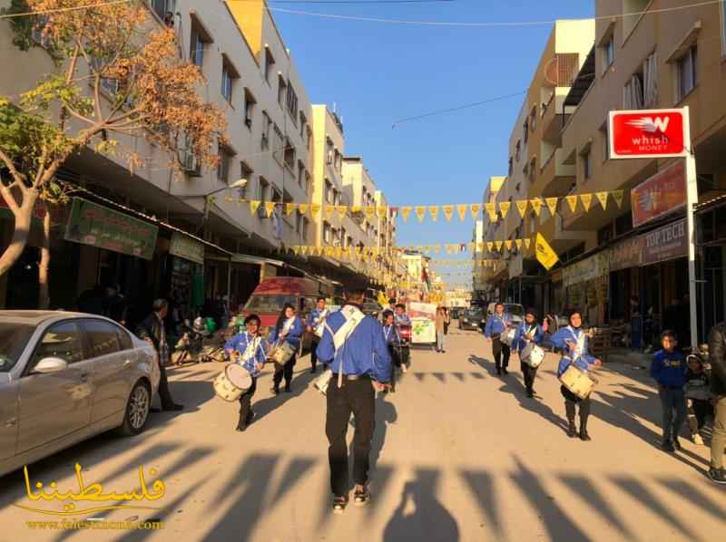 مسيرةٌ جماهيريةٌ حاشدةٌ في مخيّم نهر البارد إحياءً للذكرى الـ٥٨ لانطلاقة الثورة الفلسطينية وحركة "فتح"