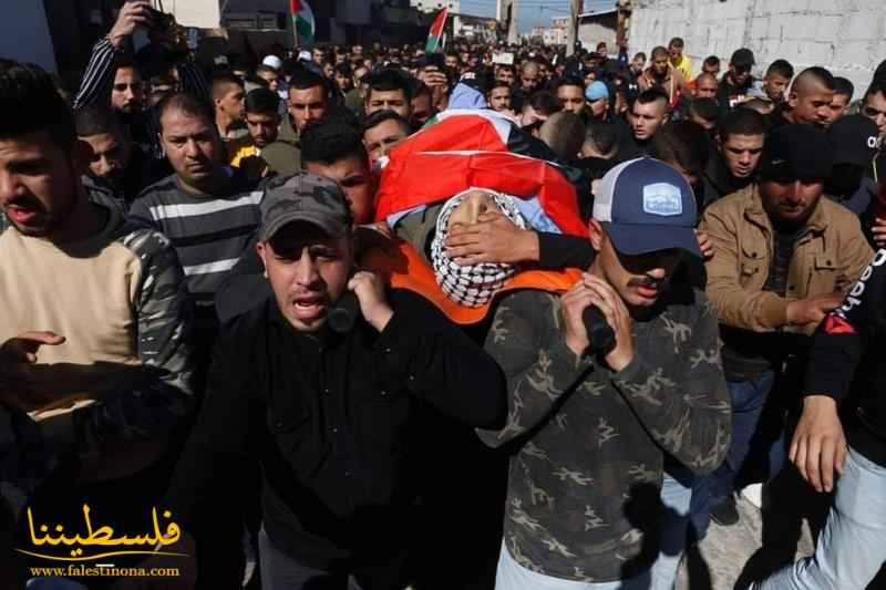 تشييع جثمان الشهيد محمد عمرو في بلدة حلحول بمحافظة الخليل