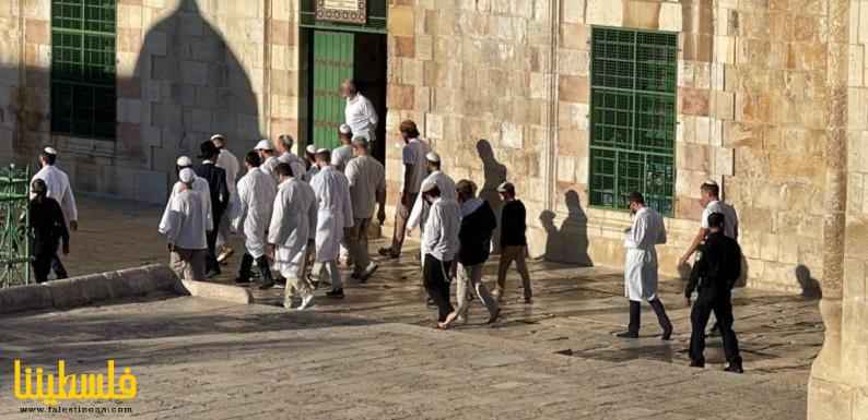 عشرات المستوطنين يقتحمون المسجد الاقصى احتفا...