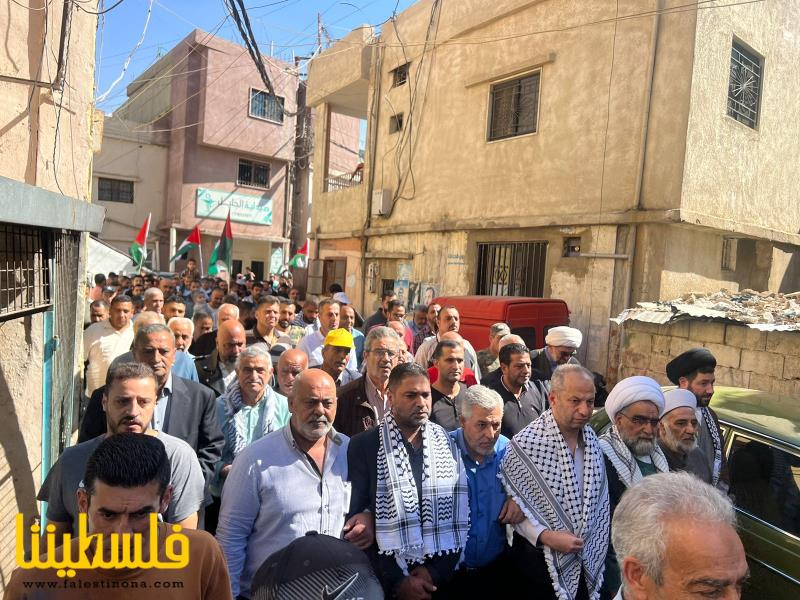 (تحت المقال - 6) - هيئة العمل الفلسطيني المشترك في البقاع تنظِّم مسيرة غضب ضد العدوان الصهيوني على قطاع غزة