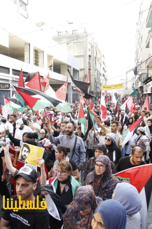 (تحت المقال - 9) - طوفان جماهيري لبناني وفلسطيني دعمًا لشعبنا