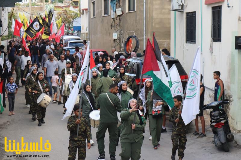 (تحت المقال - 4) - طوفان بشري بمسيرة وحدة الدم والوفاء لشعبنا في مخيم برج الشمالي