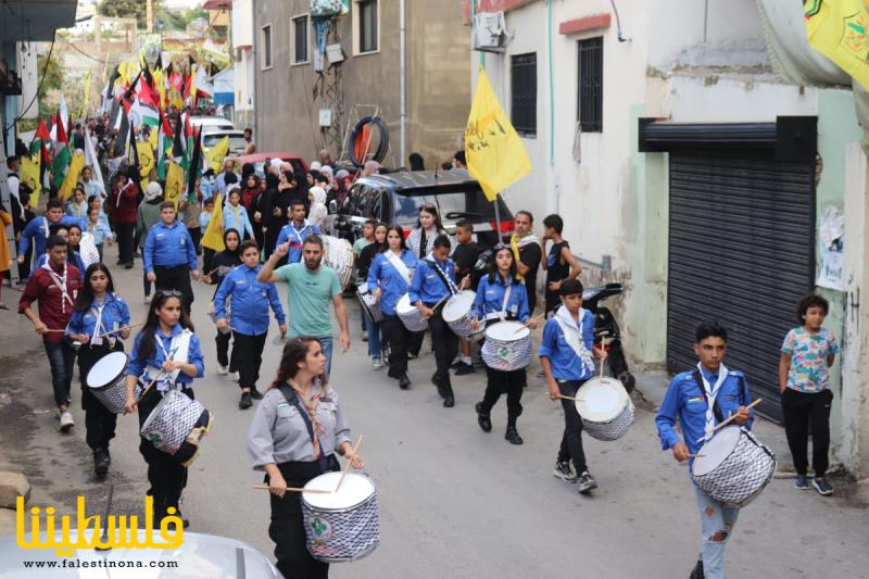 (تحت المقال - 3) - طوفان بشري بمسيرة وحدة الدم والوفاء لشعبنا في مخيم برج الشمالي