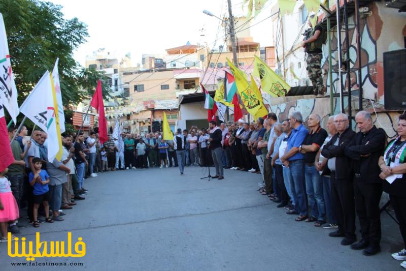 (تحت المقال - 8) - وقفةٌ جماهيريةٌ في مخيم الرشيدية تنديدًا بجرائم الاحتلال الصهيوني في غزة