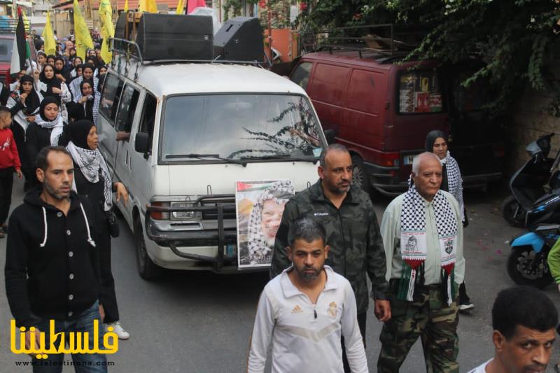 حركة "فتح" في مخيم البرج الشمالي تحيي الذكرى السنوية لاستشهاد القائد الرمز ياسر عرفات